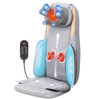 Shiatsu Neck and Back Massager with Heat,4D Kneading Back Massager for Pain Relief Deep Tissue,Comfortable Back Massage for Chair,Adjustable Neck Massage,Christmas Gifts for...