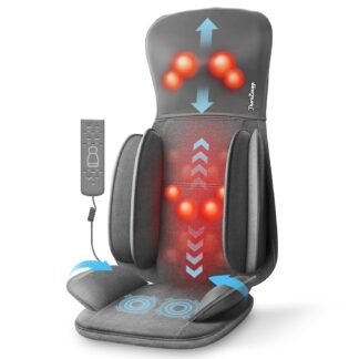 Shiatsu Neck Back Massager with Heat, Massage Chair Full Body with Compression, Chair Massage Pad with Vibration, Seat Massager for Home, Office Use