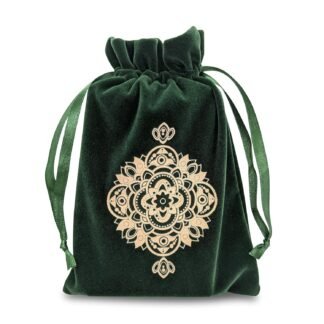 Spiritual Mandala Tarot & Dice Bag I Velvet & Satin Drawstring Pouch Ideal Size for Tarot & Oracle Cards, DND, D&D, Dungeons and Dragons Accessories, Runes & Jewelry I Travel...