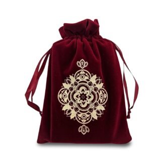 Spiritual Mandala Tarot & Dice Bag I Velvet & Satin Drawstring Pouch Ideal Size for Tarot & Oracle Cards, DnD, D&D, Dungeons and Dragons Accessories, Runes & Jewelry I Travel...