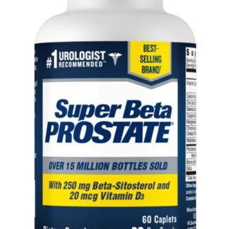 SUPER BETA PROSTATE Support Supplement for Men's Health - Reduce Bathroom Trips, Promote Sleep, Better Bladder Emptying & Healthy Prostate, Beta Sitosterol - 60 Count (Pack of 1)