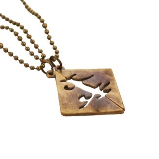 The Mortal Instruments Dark Bronze Parabatai Shadowhunter Rune Pendant Necklace Set of 2