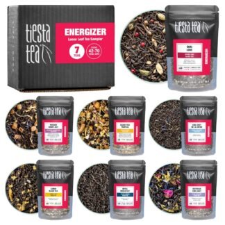 Tiesta Tea - Black Sampler Dry Flight Set, Loose Leaf, High Caffeine, Makes Hot & Iced, Assorted Tea Sets with Herbal, Chai, Fruit Black Teas & More, 7 Resealable Sample Pouches