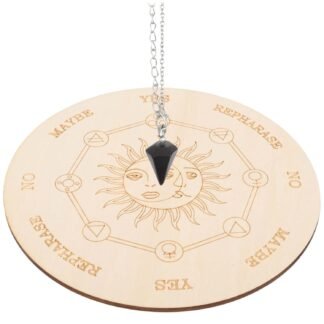 Toyvian 1 Set Wooden Board Pendulum Letter Board Dowsing Pendulum Necklace Pendulum Stand Decision Maker Wiccan Altar Star Choker Necklace Divination Shape Stationery