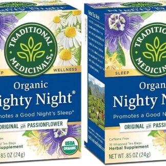 Traditional Medicinals Organic Nighty Night with Passionflower Herbal Tea, Promotes a Good Night’s Sleep, (Pack of 2) - 16 Tea Bags