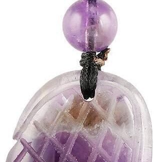 TUMBEELLUWA Carved Stone Dainty Angel Wing Necklace Chakra Quartz Pendant with Cord Amulet Healing Crystal Jewelry for Unisex