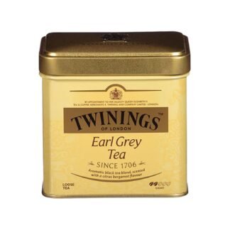 Twinings Earl Grey Loose Tea Tin, 7.05 Ounce Tin (Pack of 1), Smooth, Flavourful, Robust Black Tea Leaves, Caffeinated, Enjoy Hot or Iced