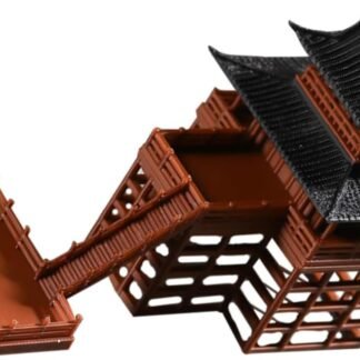 Two-Tiered Traditional Chinese Pavilion Model for Mini Gardens 3D Micro Landscape Decoration Antique Outdoor Adornment for Zen Gardens and Fish Tank Decor