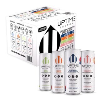 UPTIME - Original Variety 12 Pack - Zero Sugar Premium Energy Drink, 12oz Cans, Natural Caffeine, Natural Flavors