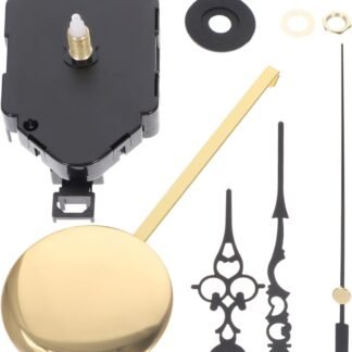 Veemoon DIY Quartz Pendulum Clock Movement Kit Clock Mechanism Replacement Quartz Clock Repair Parts Battery Clock Hand Accessories (1 Set)