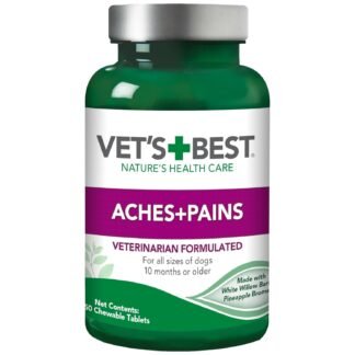 Vet’s Best Aches + Pains Dog Supplement, Vet Formulated for Dog Occasional Discomfort and Hip and Joint Support, 50 Chewable Tablets