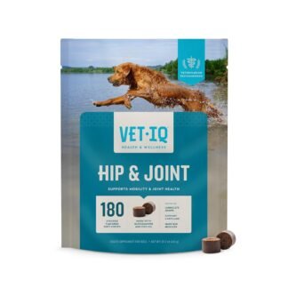 VetIQ Glucosamine Hip & Joint Supplement for Dogs, 180 Soft Chews, Joint Support Supplement with MSM and Krill, Dog Health Supplies Large & Small Breed, Chicken Flavored Chewables