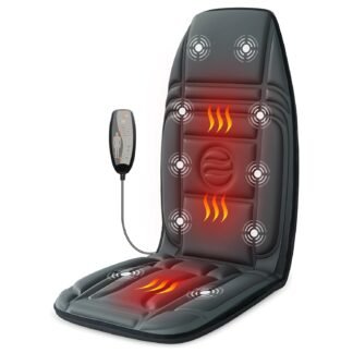 Vibration Back Massager with Heat, Massage Chair Pad with 10 Vibration Motors & 2 Heating Levels, Chair Massager for Recliner, Office Chair, Sofa