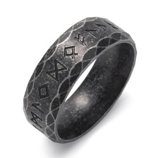 Viking Rings for Men Norse Viking Raven Runes Vegvisir Compass Amulet Ring Jewelry for Men Women Boys Size 7-13