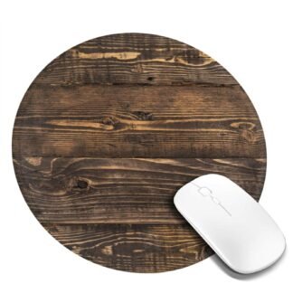 Vintage Wooden Circle Wood Texture Round Mouse Pad, Small Gaming Mousepad with Stitched Edge, Non-Slip Rubber Base Mouse Mat Office Desk Accessories for Laptop Computer Decor...
