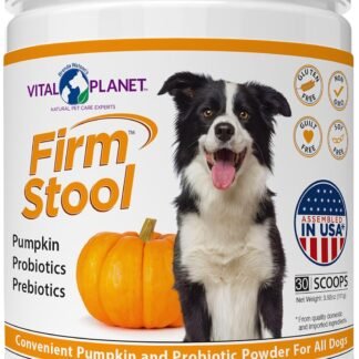 Vital Planet - Firm Stool – Dog Stool Hardener, Eliminates Diarrhea and Gas - Pumpkin, Probiotics and Prebiotics for Healthy Digestion, Fiber for Firmer Stools and Regularity -...