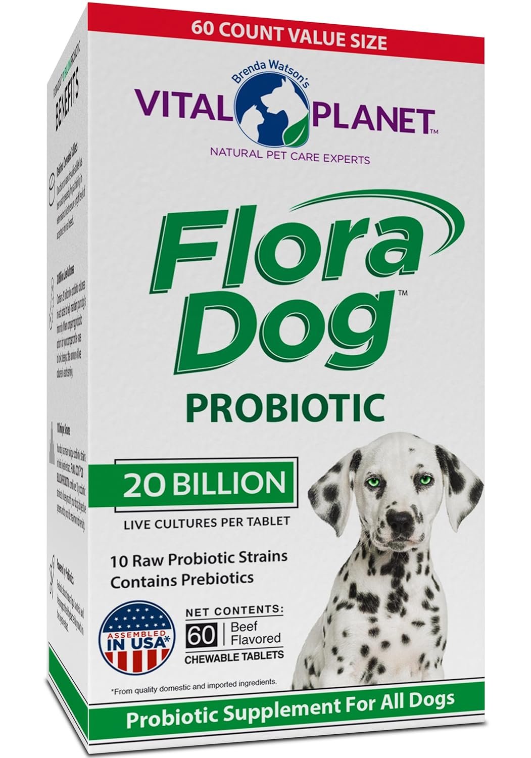 Vital Planet - Flora Dog Probiotic Chewable Tablets Supplement with 20 Billion Cultures and 10 Strains High Potency Immune and Digestive Support Probiotics for Dogs 60 Beef - lunas-mystic-emporium.com Vital Planet - Flora Dog Probiotic Chewable Tablets Supplement with 20 Billion Cultures and 10 Strains, High Potency Immune and Digestive Support Probiotics for Dogs, 60 Beef...
