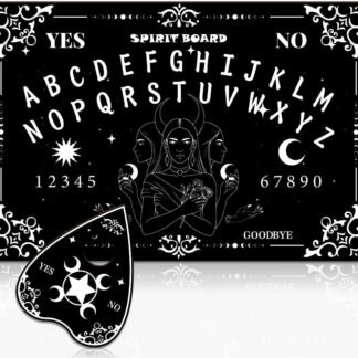 WEBEEDY Sun and Moon Wood Spirit Board with Planchette, Goddess Talking Boards Game Divination Board Yes or No Pendulum Boards Decision Maker Pendulum for Christmas Halloween...
