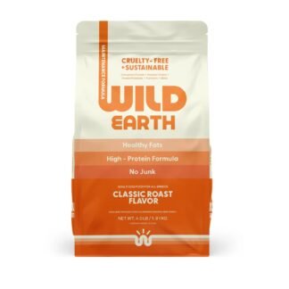 Wild Earth Vegan Dry Dog Food | Plant-Based Maintenance Formula | Vegetarian, Allergy Relief, Veterinarian-Developed for Complete Nutrition | Classic Roast Flavor, 4 Pound Bag