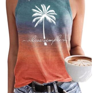 Womens Mandala Vintage Graphic Racerback Tank Tops Summer Casual Loose O-Neck Tanks Vest Vacation Classic-Fit Shirt Cami