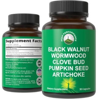 Wormwood Black Walnut Clove Cleanse For Humans. Elimination Detox + Intestinal Support Capsules Supplement for Adults and Kids. Pills with Artichoke and Pumpkin Seed for...