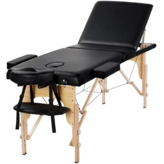 Yaheetech Massage Tables Portable Adjustable Massage Bed Foldable Spa Lash Table 3 Folding 84 Inch Salon Facial Bed with Non-Woven Bag, Black
