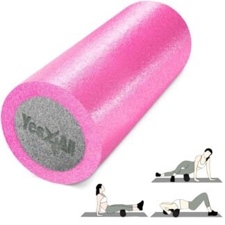 Yes4All High-Density EPP Round Back Roller Foam, Exercise Foam Roller for Yoga, Pilates & Stretching - 12, 18, 24, 36 inch