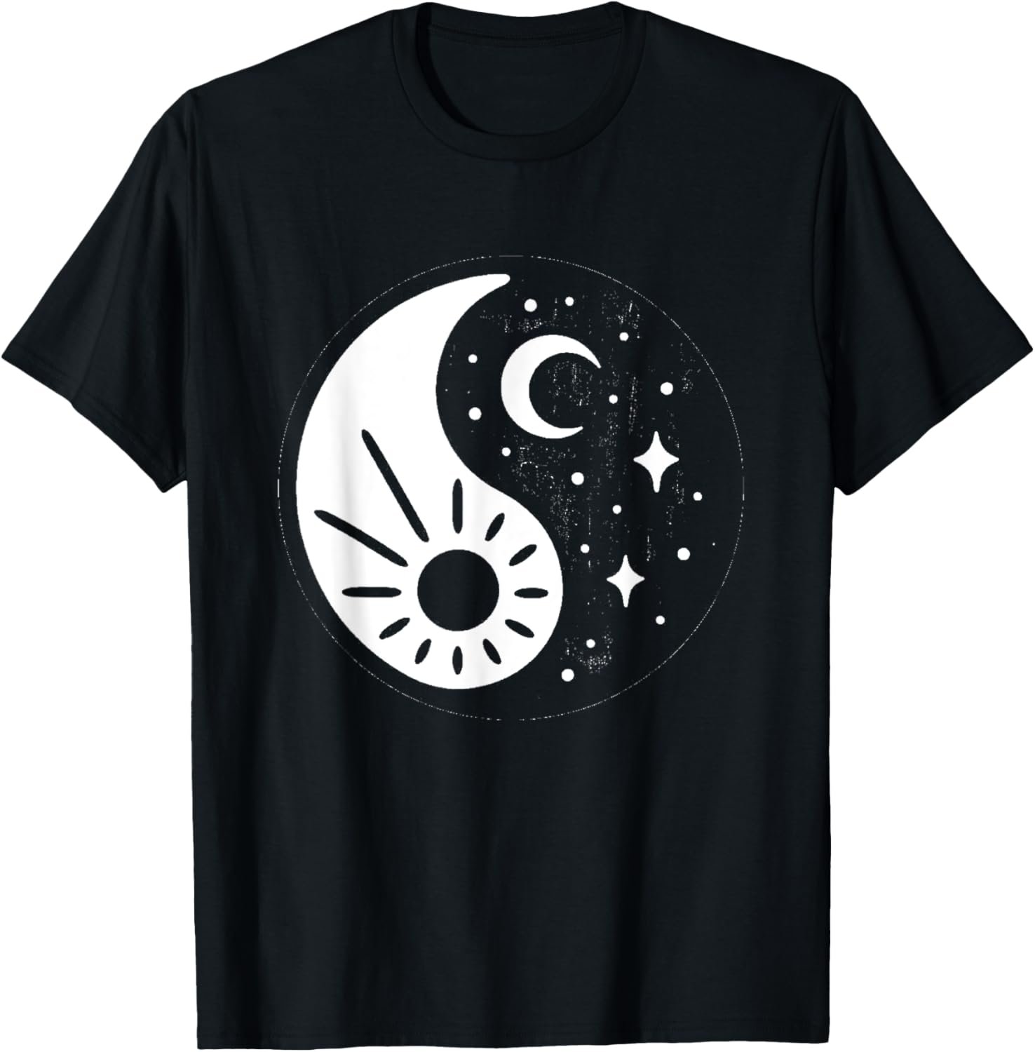 Yin Yang Sun Moon Starry Sky Funny Spiritual Zen T-Shirt - lunas-mystic-emporium.com Yin Yang Sun & Moon Starry Sky Funny Spiritual Zen T-Shirt