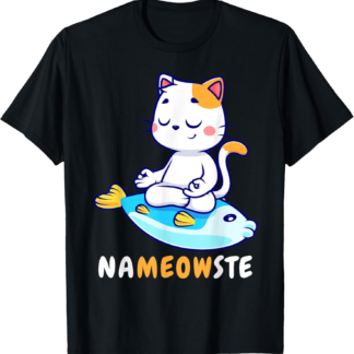 Yoga Cat Nameowste Meditation Zen Kitten Namaste Funny T-Shirt