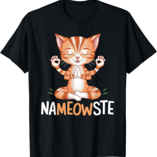 Yoga Cat Nameowste Meditation Zen Kitten Namaste Funny T-Shirt