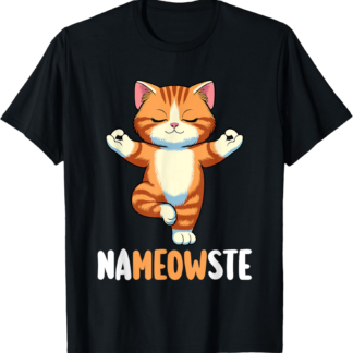 Yoga Cat Nameowste Meditation Zen Kitten Namaste Funny T-Shirt