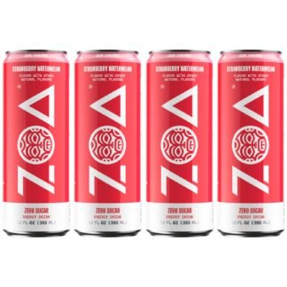 ZOA Strawberry Watermelon Zero Sugar Energy Drink – 12 Fl Oz Cans - 4 Pack | Healthy Energy with Electrolytes & Vitamins | Natural Caffeine, No Artificial Flavors, Keto & Vegan...
