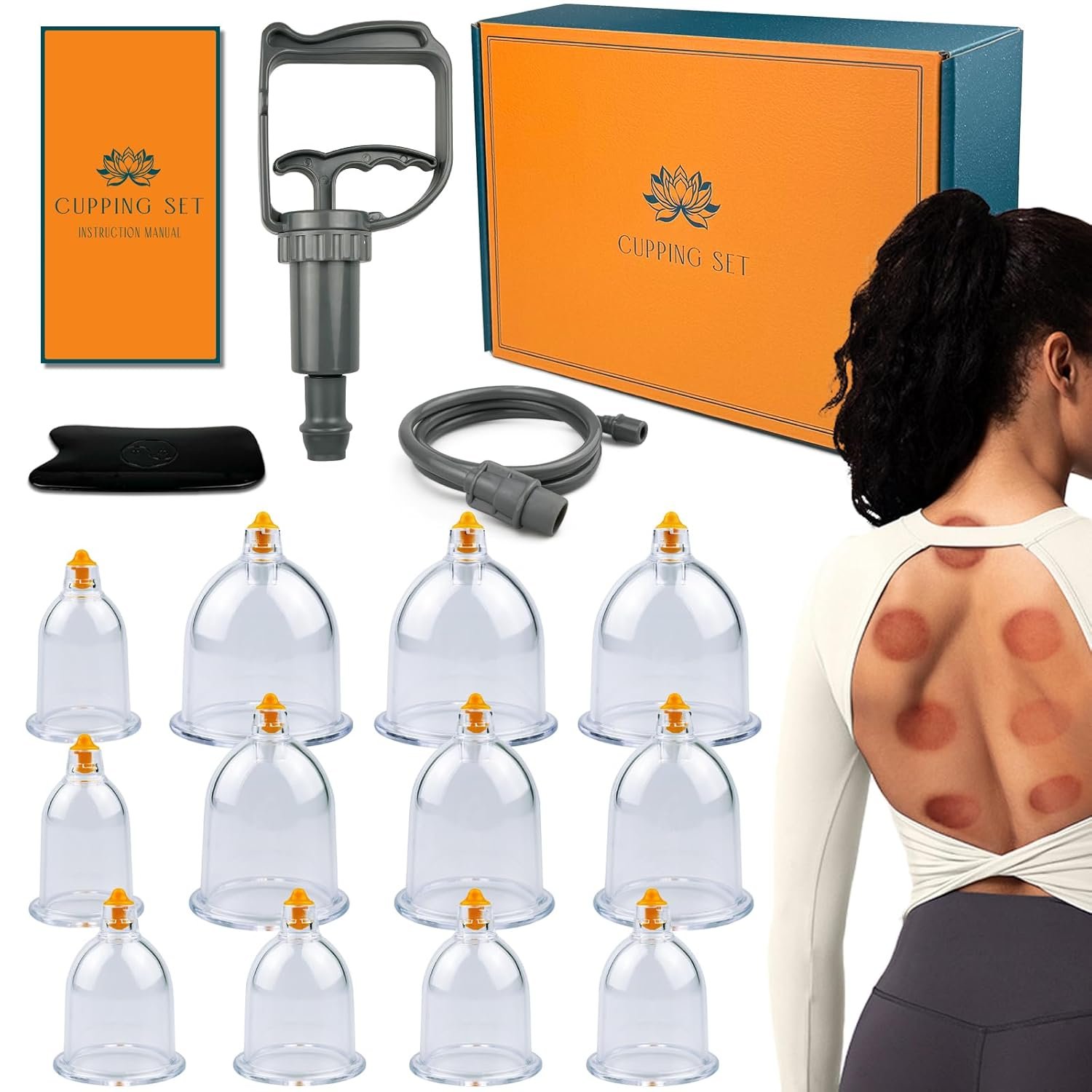 12 Cups Cupping Set - Cupping Kit for Massage Therapy at Home Massage Cups for Whole Body - lunas-mystic-emporium.com 12 Cups Cupping Set - Cupping Kit for Massage Therapy at Home Massage Cups for Whole Body