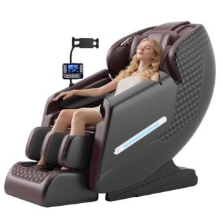 2025 Massage Chair Full Body, Zero Gravity Massage Chair for Back Fatigue with 10 Fixed Rollers, Airbags, Phone Controller, Heating for Living Room, Bedroom