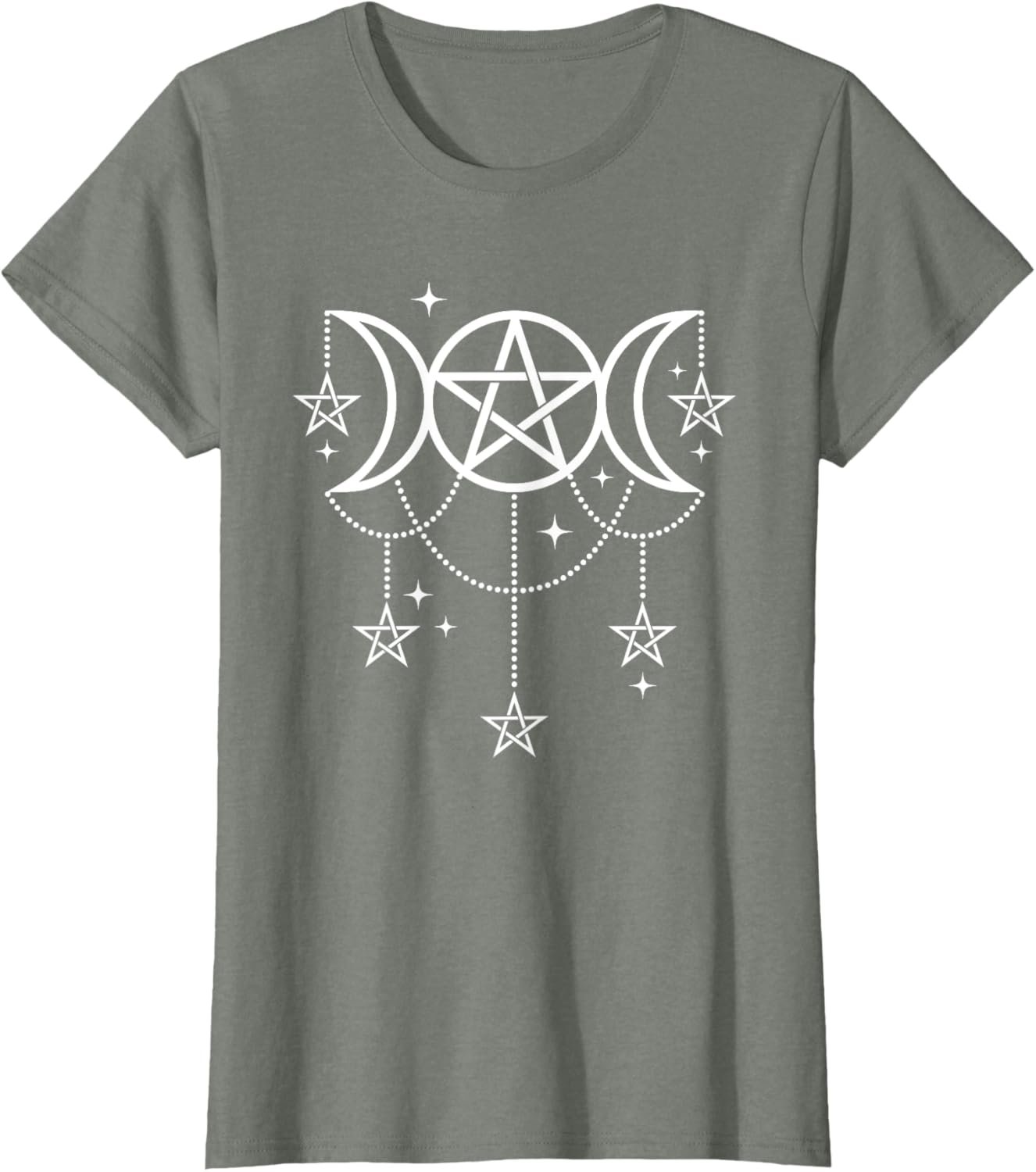 3 Moon Goddess Pentacle Pagan Wiccan Icon T-Shirt - lunas-mystic-emporium.com 3 Moon Goddess Pentacle Pagan Wiccan Icon T-Shirt