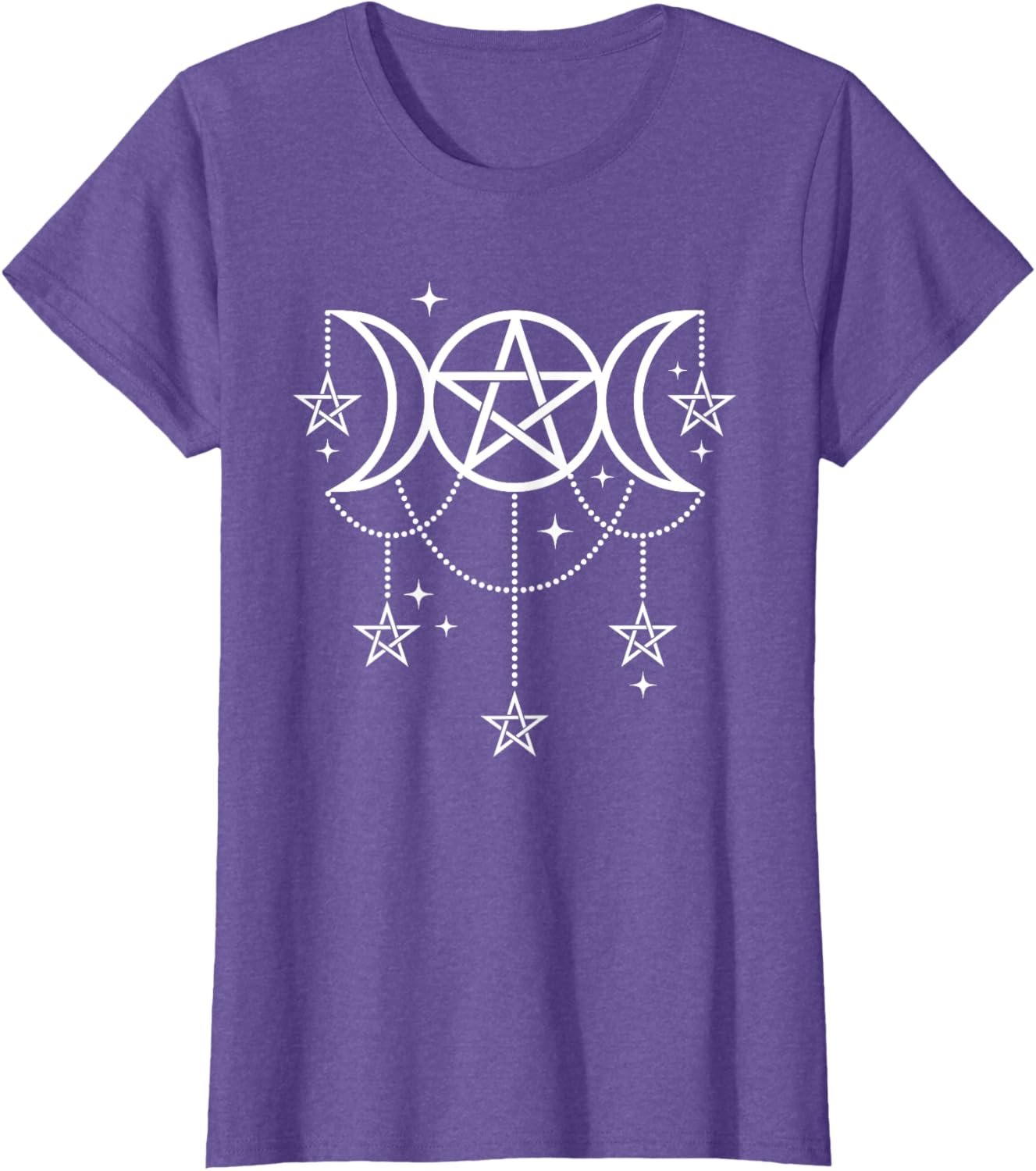 3 Moon Goddess Pentacle Pagan Wiccan Icon T-Shirt - lunas-mystic-emporium.com 3 Moon Goddess Pentacle Pagan Wiccan Icon T-Shirt