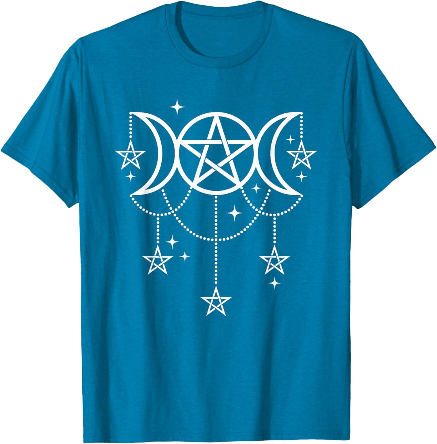 3 Moon Goddess Pentacle Pagan Wiccan Icon T-Shirt - lunas-mystic-emporium.com 3 Moon Goddess Pentacle Pagan Wiccan Icon T-Shirt