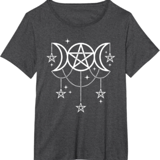 3 Moon Goddess Pentacle Pagan Wiccan Icon T-Shirt