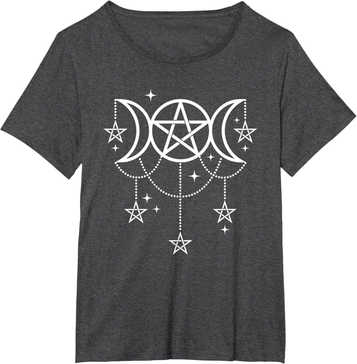 3 Moon Goddess Pentacle Pagan Wiccan Icon T-Shirt - lunas-mystic-emporium.com 3 Moon Goddess Pentacle Pagan Wiccan Icon T-Shirt