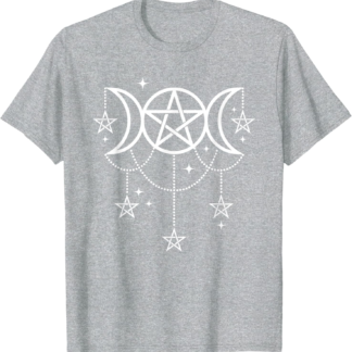3 Moon Goddess Pentacle Pagan Wiccan Icon T-Shirt