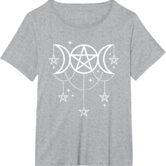 3 Moon Goddess Pentacle Pagan Wiccan Icon T-Shirt