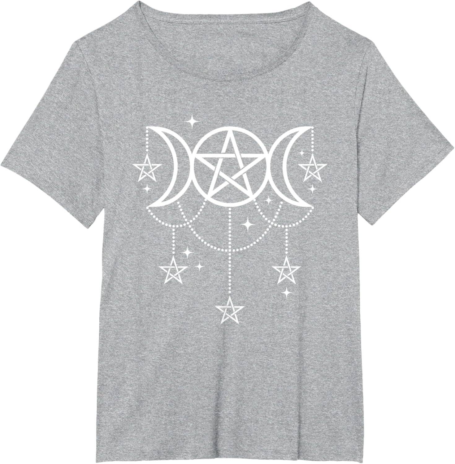 3 Moon Goddess Pentacle Pagan Wiccan Icon T-Shirt - lunas-mystic-emporium.com 3 Moon Goddess Pentacle Pagan Wiccan Icon T-Shirt