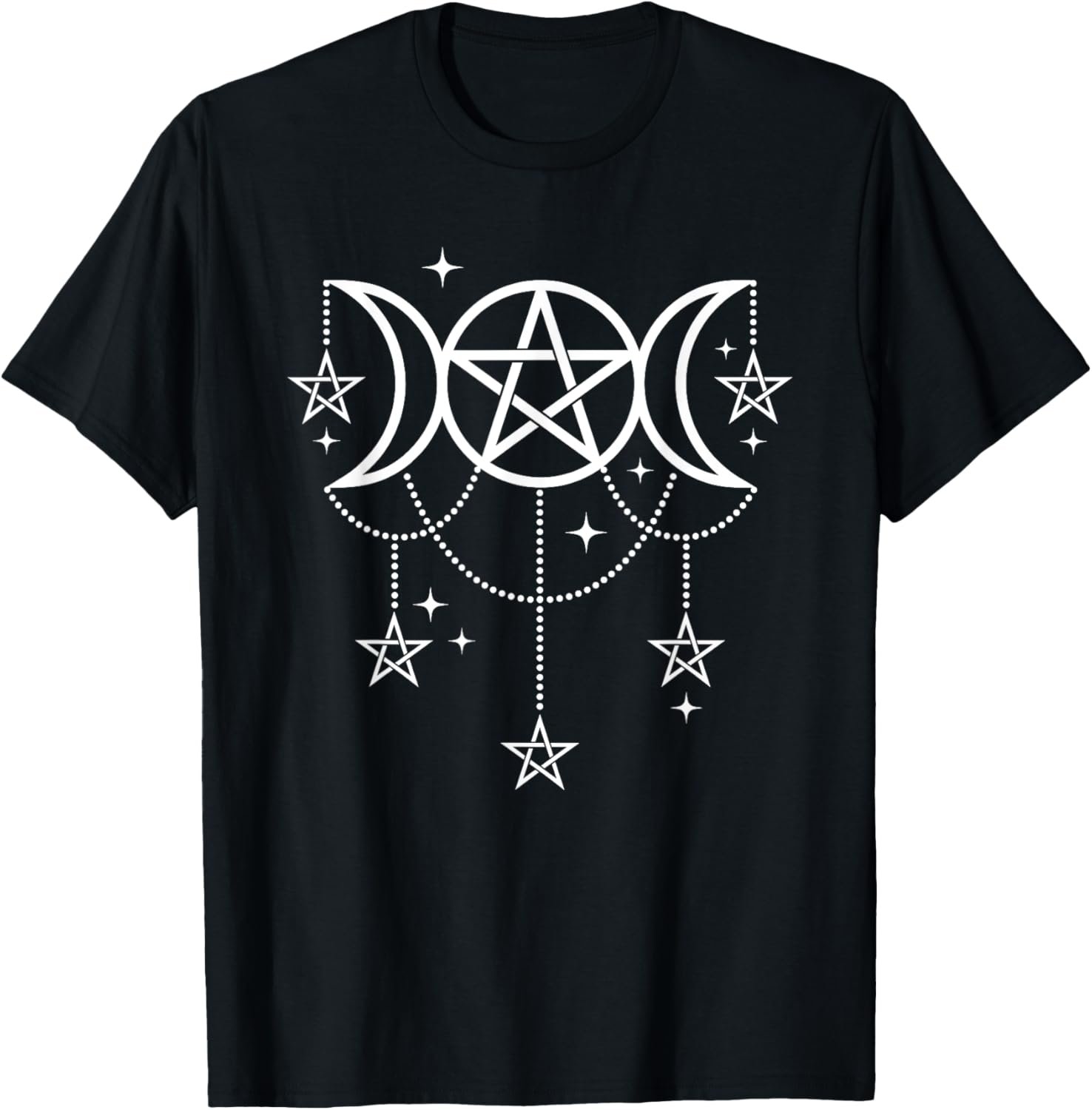 3 Moon Goddess Pentacle Pagan Wiccan Icon T-Shirt - lunas-mystic-emporium.com 3 Moon Goddess Pentacle Pagan Wiccan Icon T-Shirt