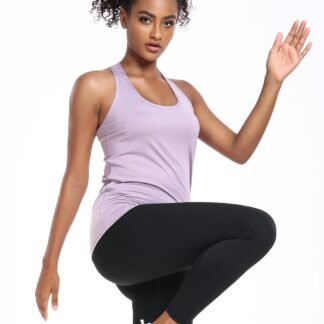 6 or 5 Pack Workout Tank Tops for Women, Athletic Racerback Sports Tank Tops, Compression Sleeveless Dry Fit Shirts