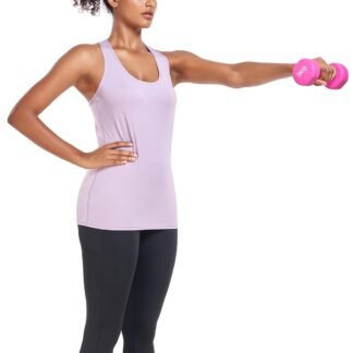 6 or 5 Pack Workout Tank Tops for Women, Athletic Racerback Sports Tank Tops, Compression Sleeveless Dry Fit Shirts