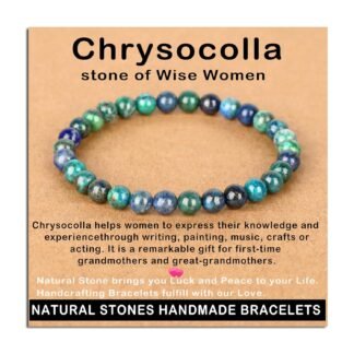 AD Beads Handmade Gemstone Stretch Elastic Bracelet Crystal Healing Reiki Nature's Beauty and Spiritual Essence Unisex