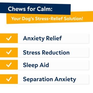 Advanced Calming Chews for Dogs - Hemp Chews and Melatonin - Anxiety Relief - Sleep Aid - Relaxing Treats - Stress Relief During Fireworks, Storms, Thunder, Barking - Made in...