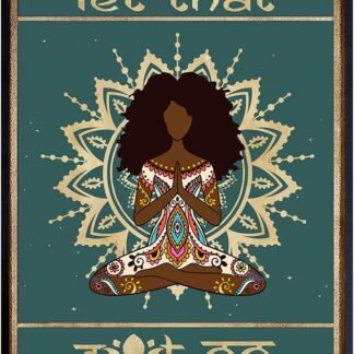 African American Bathroom Wall Decor - Let That Shit Go Poster 8x10 - Inspirational Motivational Positive Quotes - Zen Yoga Meditation - Black Wall Art - Funny Sayings - Afro...