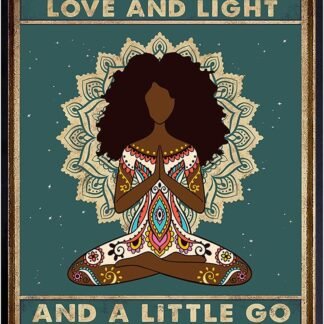 Afro Black Wall Art - African American Wall Decor - Yoga Meditation Gifts for Black Woman, African American Women - Zen Decorations - Spa Namaste Decor - Funny Spiritual New Age...