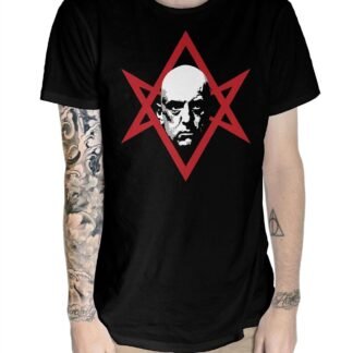 Aleister Crowley Unicursal Hexagram Pagan Mens T Shirt